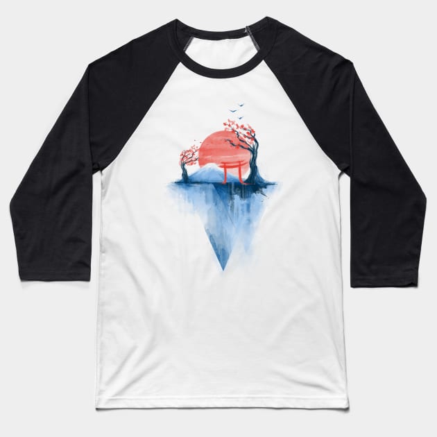 Japan Watercolor Baseball T-Shirt by rikolaa